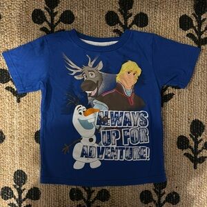 Disney Frozen Blue Short Sleeve Graphic Shirt Size 5T
